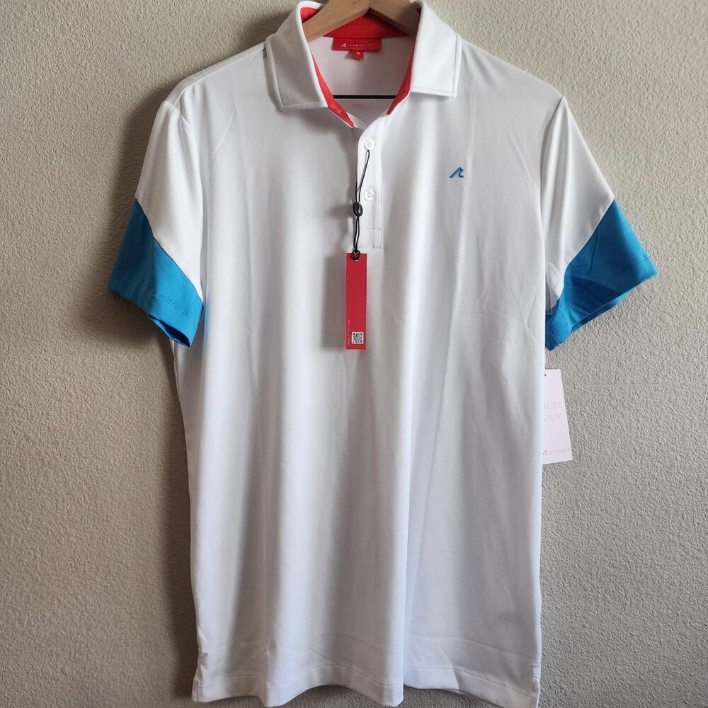 Classic White and Blue Polo Shirt